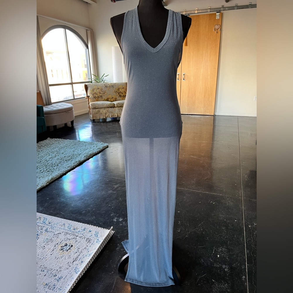 Sheer Mesh Swim Cover size large in blue gray
